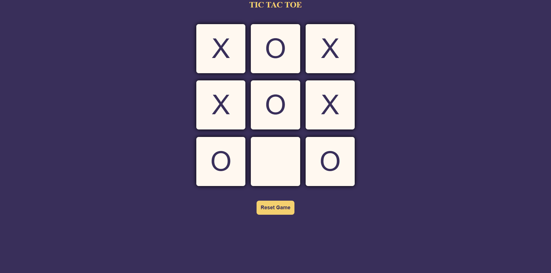 Tic Tac Toe Game